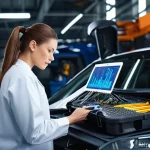 Home 16 자동차정비 직종별 연봉 비교 - **Prompt 1: Modern Automotive Diagnostic Specialist**
A male or female automotive technician, dr...