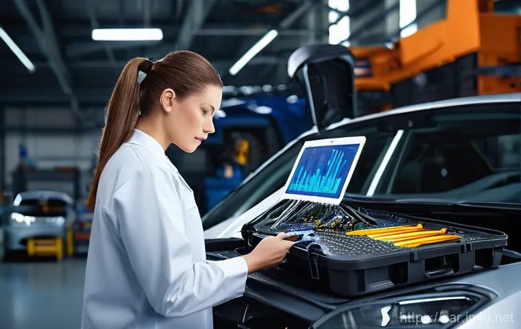 자동차정비 직종별 연봉 비교 - **Prompt 1: Modern Automotive Diagnostic Specialist**
    A male or female automotive technician, dr...