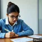 Home 15 자동차정비 산업기사 자격증 실습 준비물 - **Image Prompt 1: Exam Day Essentials**
A focused young adult, possibly a female automotive indu...